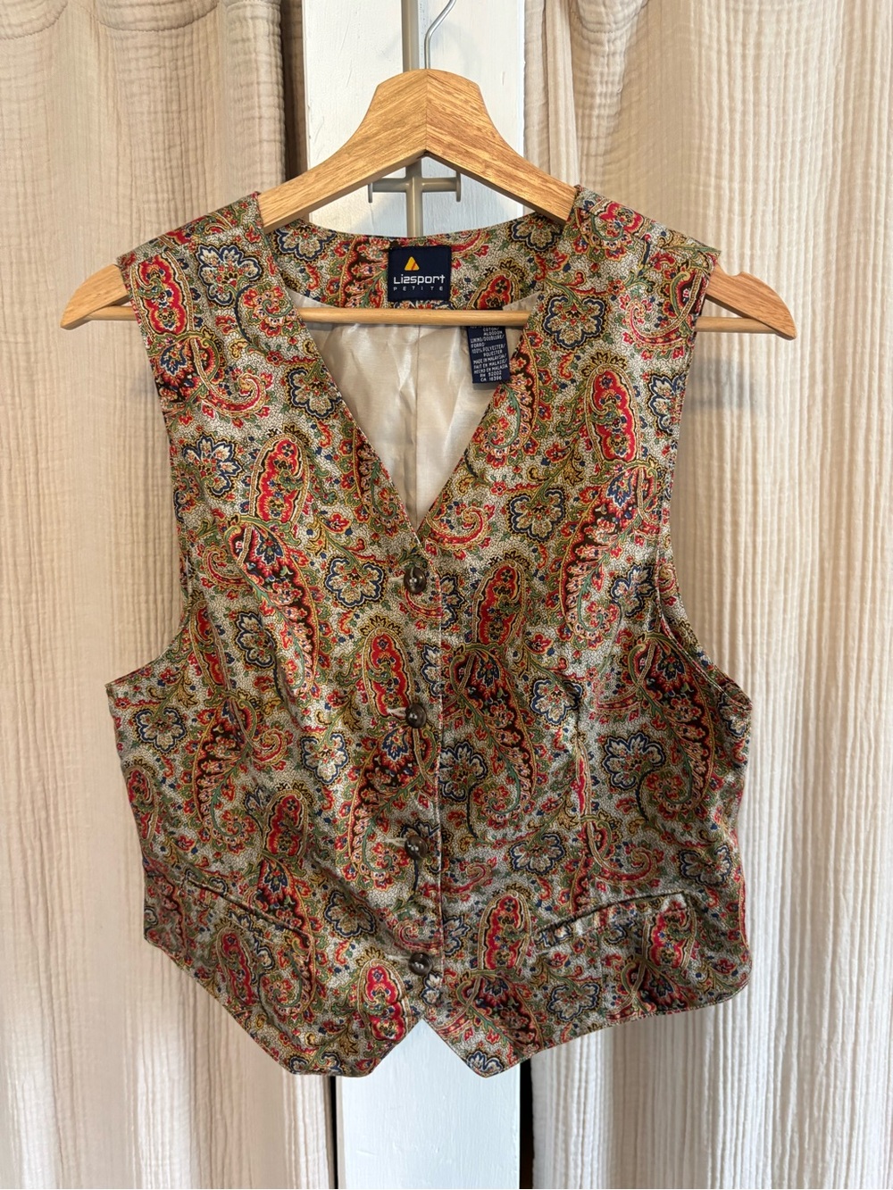 Vintage 90s Lizsport Petite Vest- Medium Petite